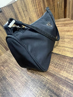 Prada Tessuto Nylon Mini Hobo Shoulder Bag Black – Vintage