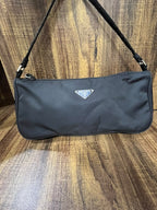 Prada Tessuto Nylon Mini Hobo Shoulder Bag Black – Vintage