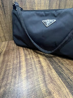 Prada Tessuto Nylon Mini Hobo Shoulder Bag Black – Vintage
