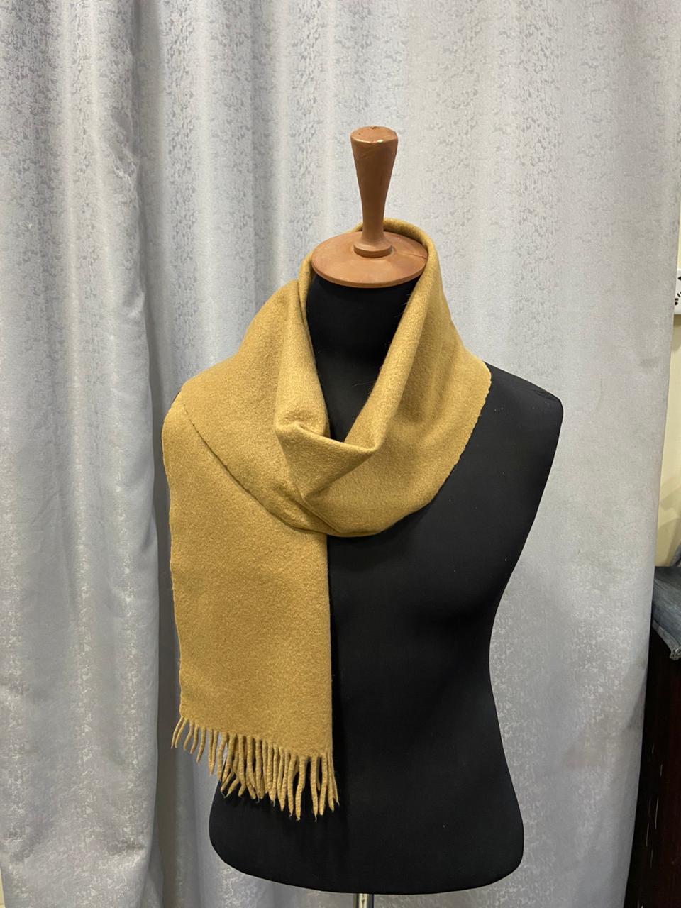 Vintage Loro Piana 100% Cashmere Scarf – Camel Brown, Made in Italy