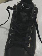 Karl Lagerfeld Kapri Stud Tab Low Sneakers Women Black White US 6 UK 4
