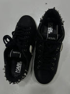 Karl Lagerfeld Kapri Stud Tab Low Sneakers Women Black White US 6 UK 4