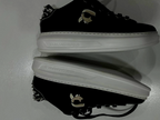 Karl Lagerfeld Kapri Stud Tab Low Sneakers Women Black White US 6 UK 4