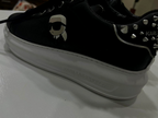 Karl Lagerfeld Kapri Stud Tab Low Sneakers Women Black White US 6 UK 4